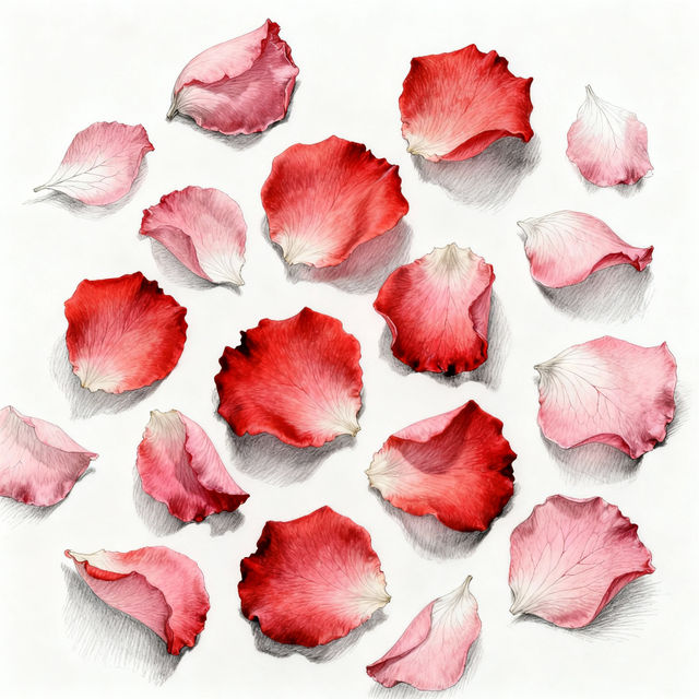Rose Petals Drawings - AI Generated Art gallery