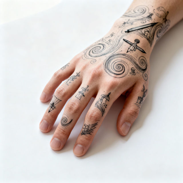 Drawing On Hand Ideas With Pen gallery