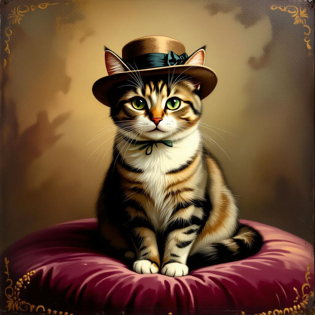 Vintage Cat Art gallery