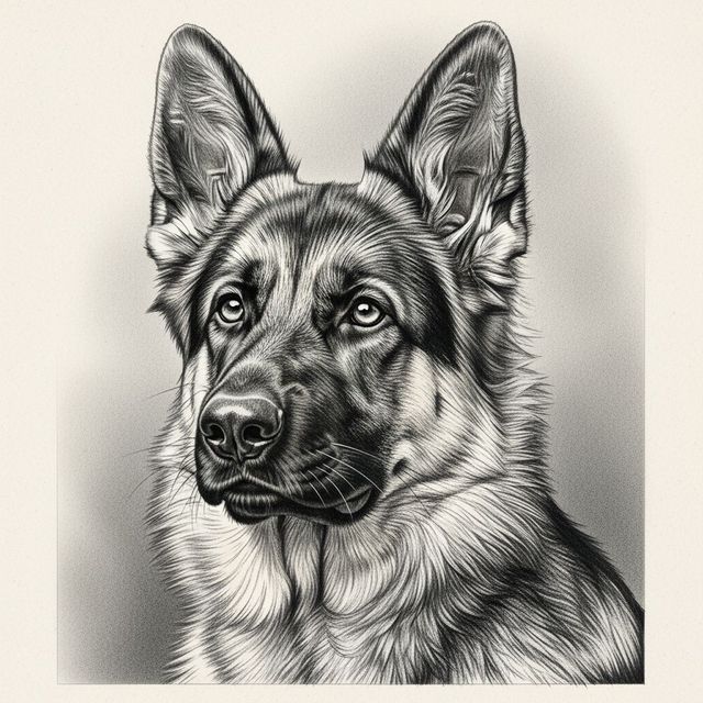 AI German Shepherd Drawing Gallery gallery