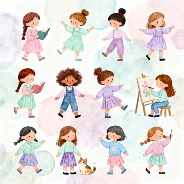 Girl Clip Art - Made With AI gallery