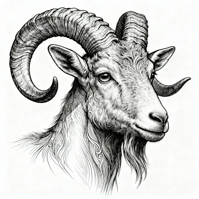 Goat Head Drawings - AI Generated Art gallery
