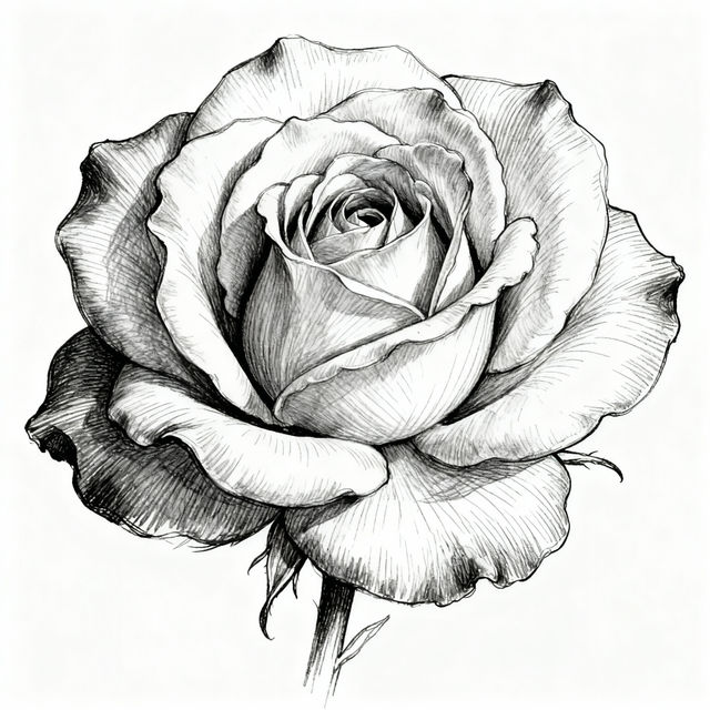 Flower Drawing Sketches - AI Generated gallery