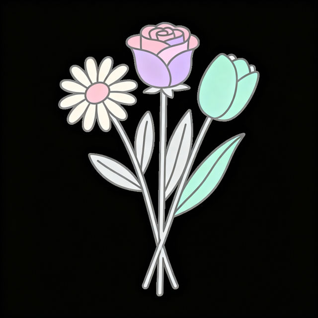 Easy Simple Flower Bouquet Drawings gallery