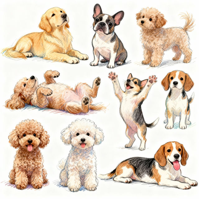 Puppy Drawings - Made With AI gallery