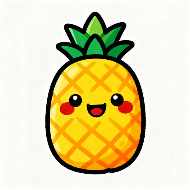 Easy Pineapple Drawings gallery