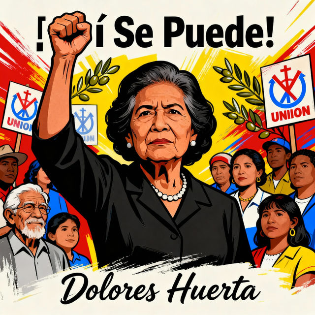 Dolores Huerta Drawing - AI Generated Art gallery