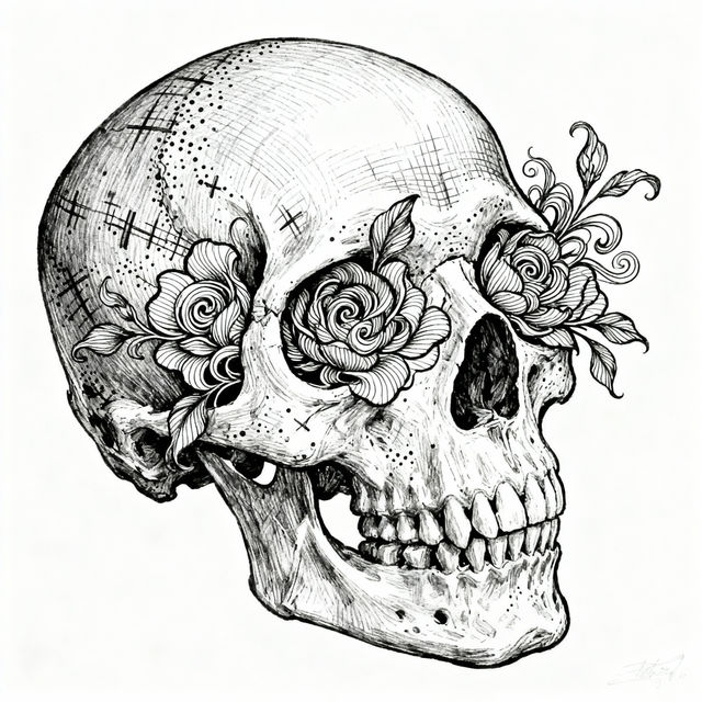 Drawing Of Skull gallery