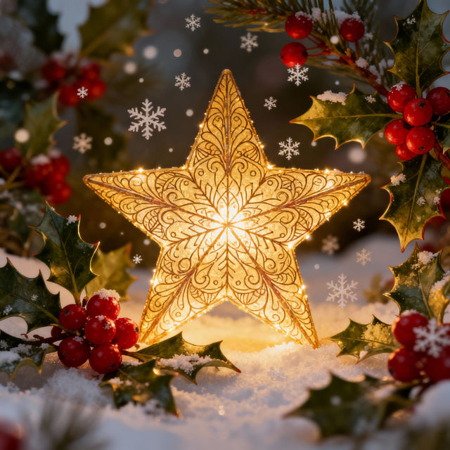 Christmas Star Drawings - AI Generated Art gallery