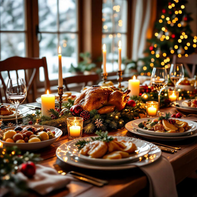 Christmas Dinner Images - Made With AI gallery