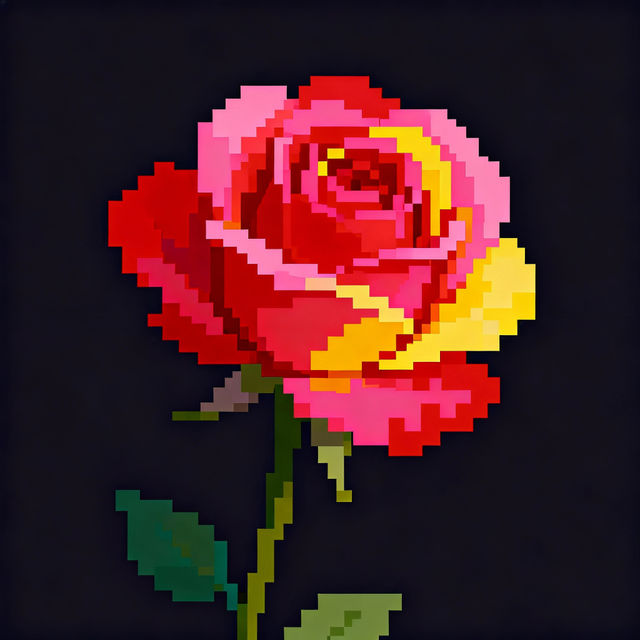 Pixel Art Rose gallery