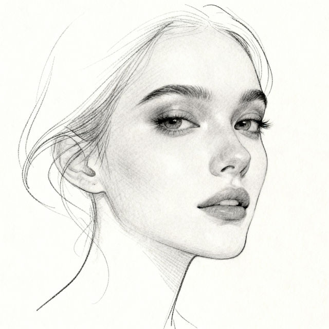 Easy Woman Face Drawings - Made With AI gallery