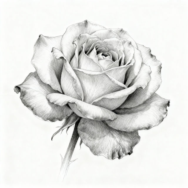 Easy Rose Drawings gallery
