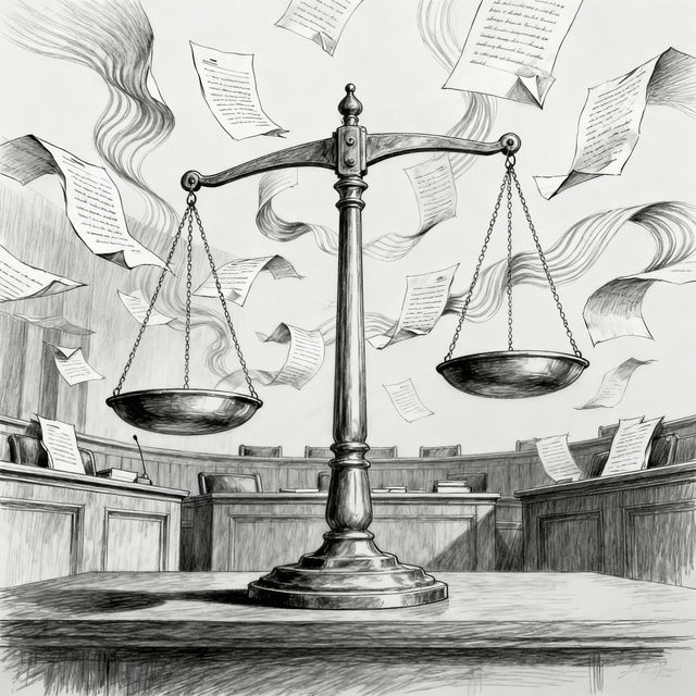 Due Process Drawings - AI Generated gallery