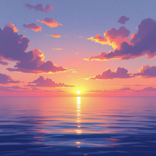 Easy Sunset Drawing gallery