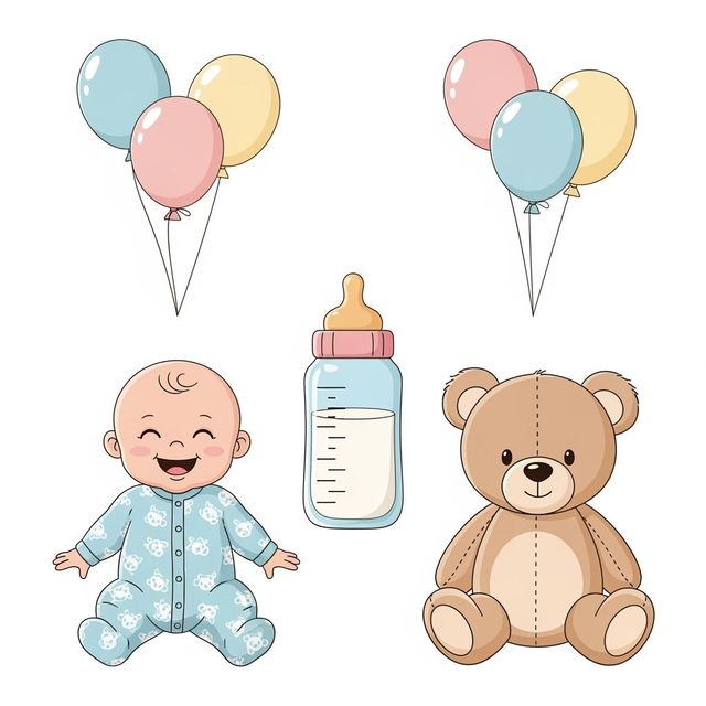 AI Generated Baby Clip Art gallery