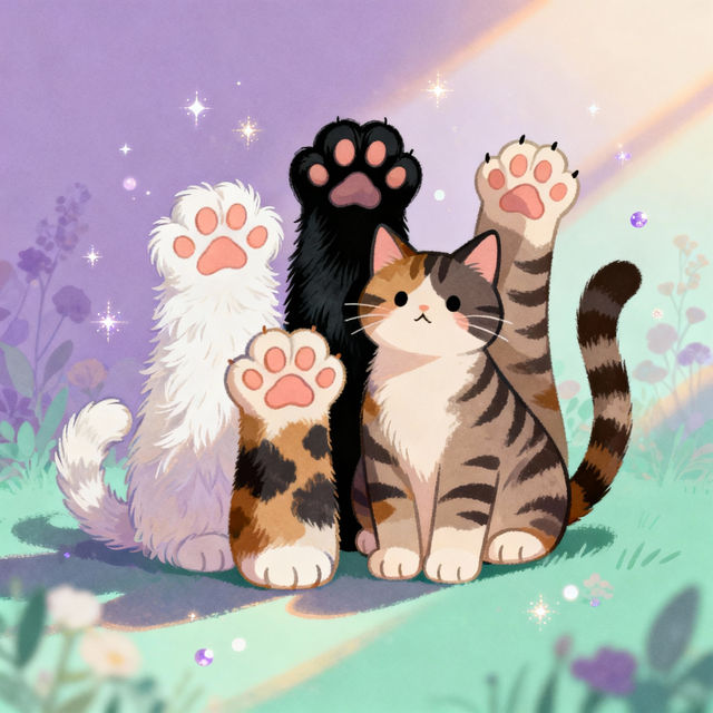 Cat Paws Drawing gallery