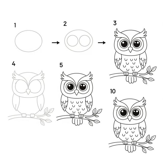 Easy Owl Drawings Gallery gallery