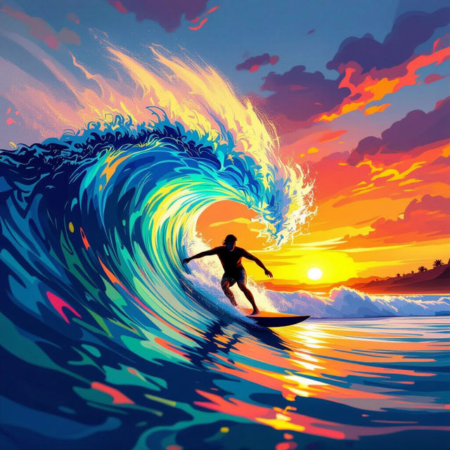 Surf Art - Created with AI gallery