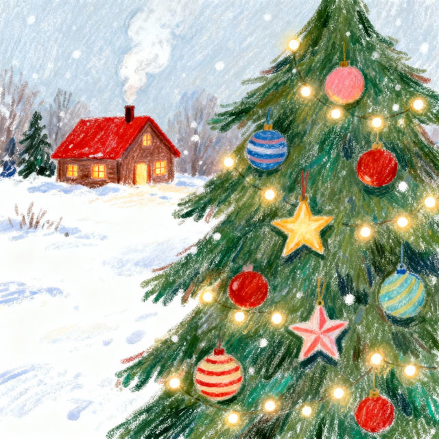 Christmas Tree Drawing Images gallery