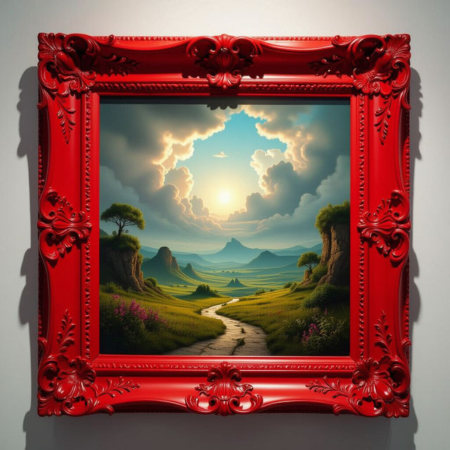 Red Picture Frames - AI Generated Art gallery