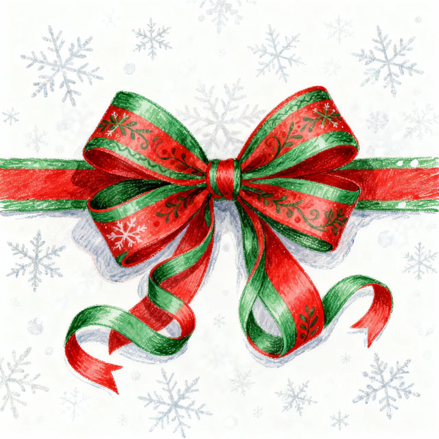 Christmas Bow Drawings - AI Generated gallery