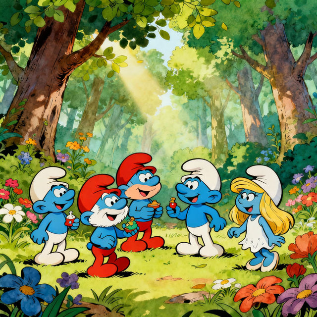 Smurf Drawing - Made With AI gallery