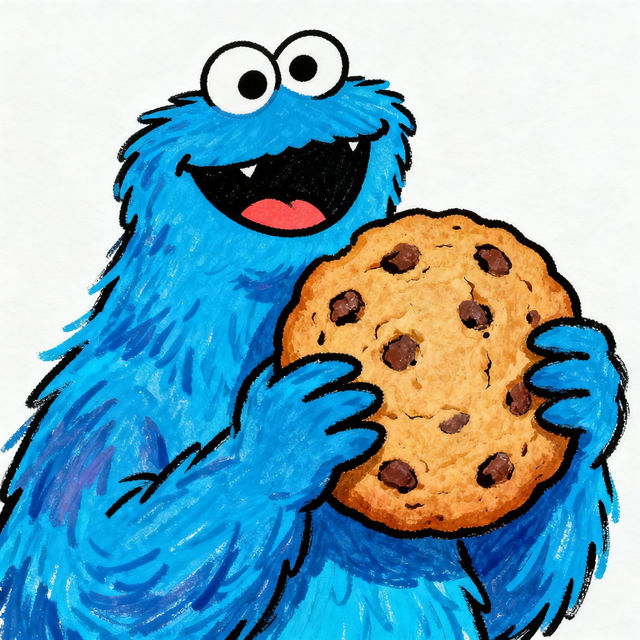Cookie Monster Drawings - Made With AI gallery