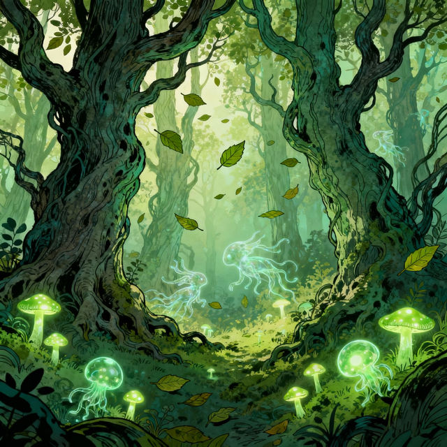 Green Drawings - AI Generated Art gallery