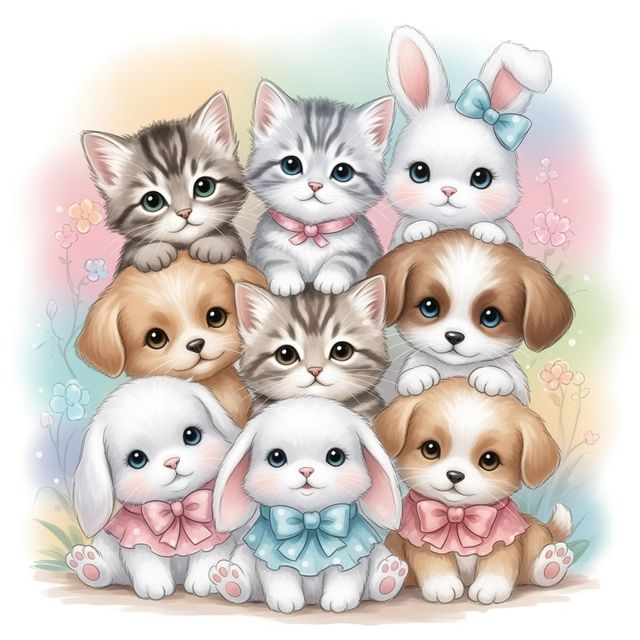 AI Cute Animal Drawings Gallery gallery