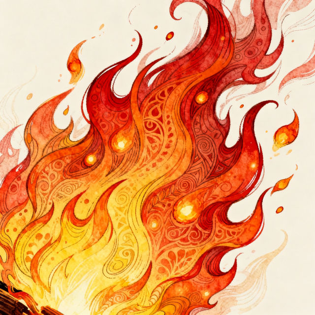 Fire Flames Drawings - AI Generated Art gallery