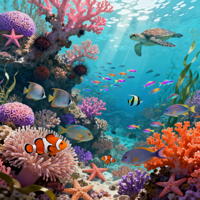 Ocean Ecosystem Drawings - AI Generated gallery