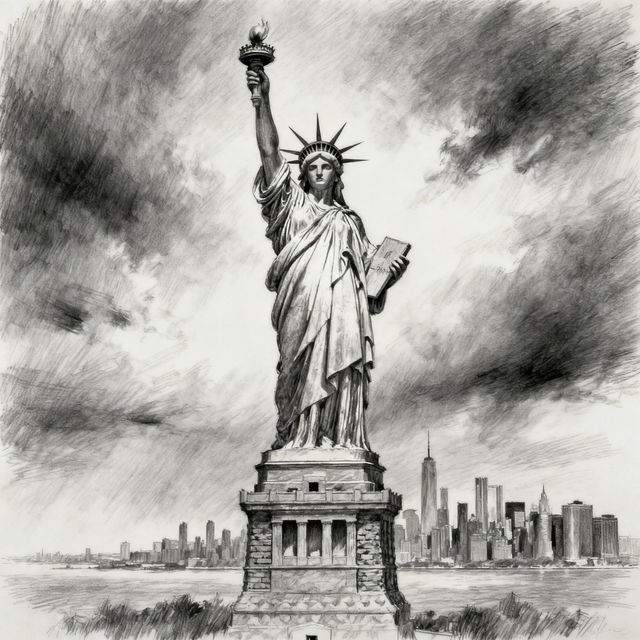 Original Drawing Of The Statue Of Liberty gallery
