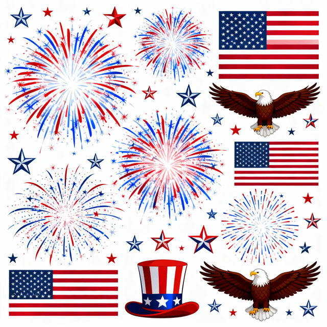 Happy 4th of July Clip Art - Made With AI gallery