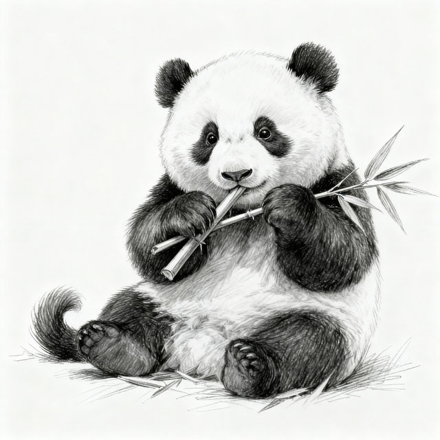 Sketch Cute Panda Drawings gallery