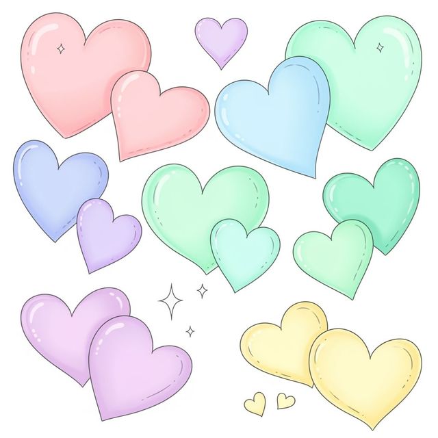 Generate and Browse Cute Heart Drawings gallery