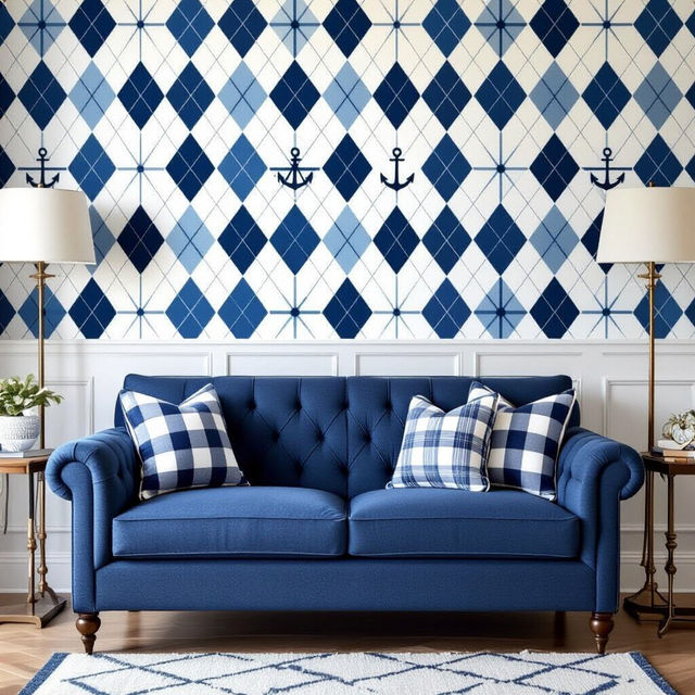 Blue Preppy Wallpaper gallery