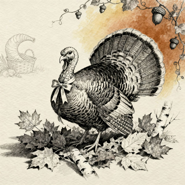 Turkey Drawing Ideas - AI Generated gallery