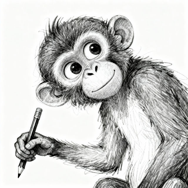 Sketch Monkey Drawings gallery