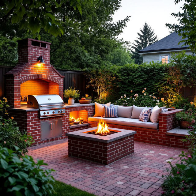 Outdoor Brick BBQ Designs gallery