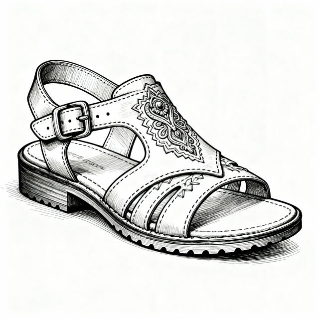 Sandals Drawing - AI Generated gallery
