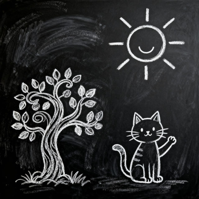 Simple Chalk Drawings - AI Generated Art gallery