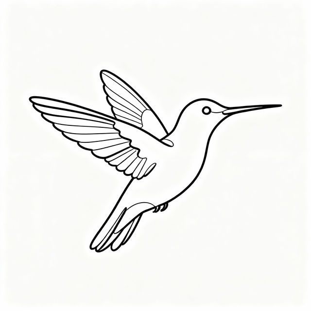 Simple Hummingbird Drawings gallery