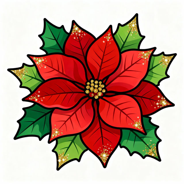 Poinsettia Clip Art - AI Generated gallery