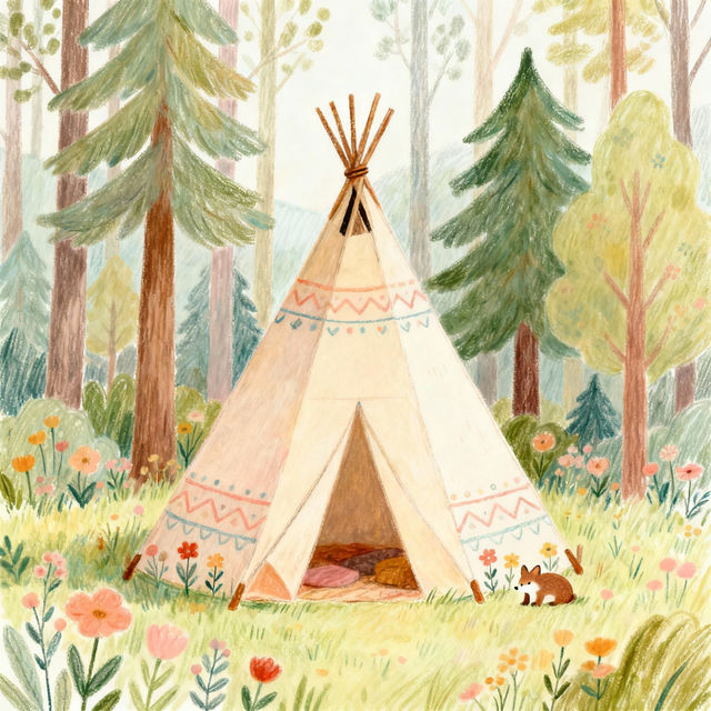 Teepee Drawings - AI Generated gallery