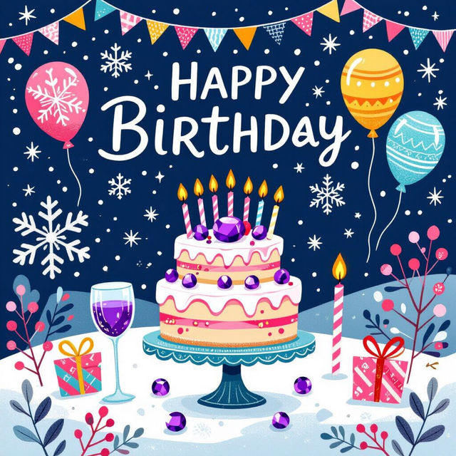 February Birthday Images - Celebrate with AI Art gallery