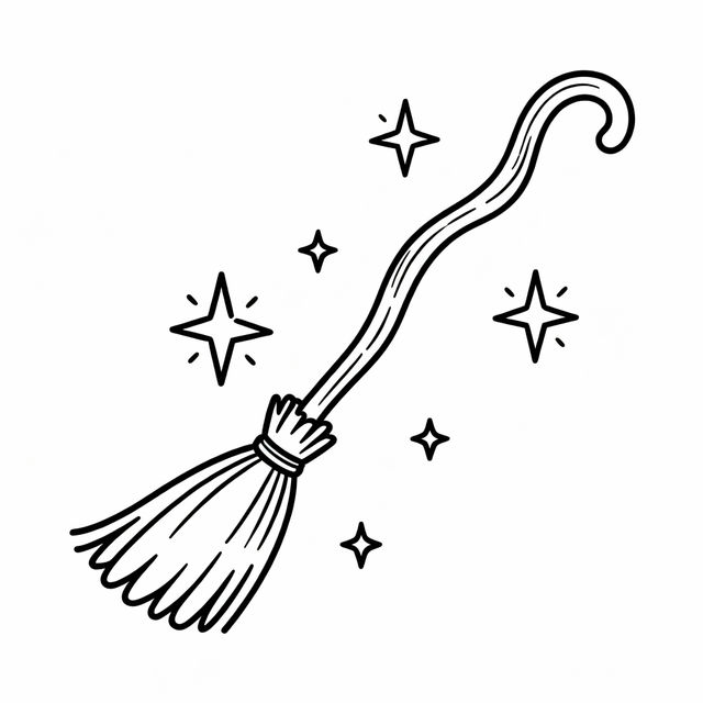 Broom Drawing Easy gallery