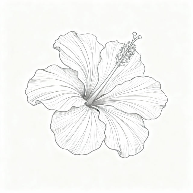 Hibiscus Easy Drawing gallery