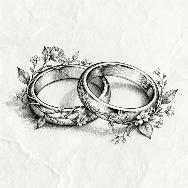 Wedding Rings Drawings - AI Generated gallery