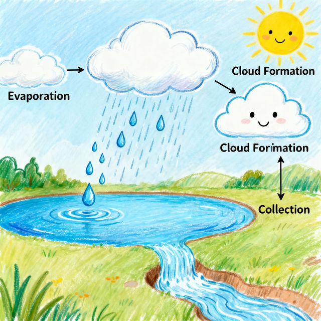 Water Cycle Drawings - AI Generated gallery